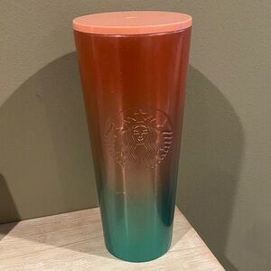 Starbucks Ombre Watermelon Rainbow Shimmer Stainless Steel 24oz Cold Cup